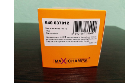 Mercedes 300 TE S124 1990, масштабная модель, Mercedes-Benz, Minichamps, scale43
