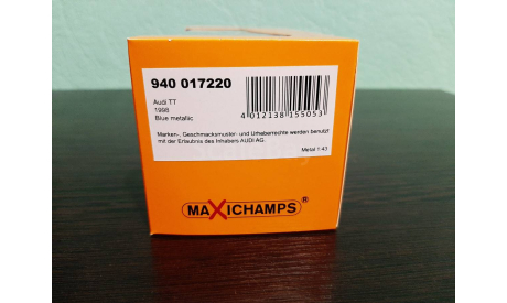 Audi TT 1998, масштабная модель, Minichamps, 1:43, 1/43