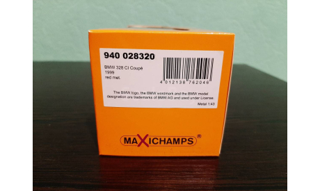 BMW 328 CI E46 Coupe 1999, масштабная модель, Minichamps, scale43