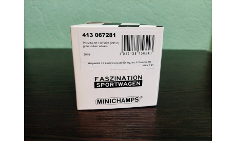 Porsche 911 (991 II) GT2 RS 2018, масштабная модель, Minichamps, scale43