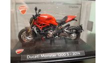 Ducati Monster 1200 S 2014, масштабная модель мотоцикла, Atlas, scale24