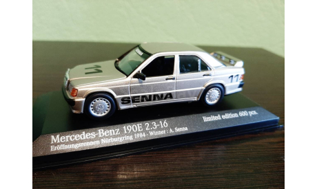 Mercedes-Benz 190E 2.3-16 (W201) 1984   Nürburgring  A. Senna, масштабная модель, Minichamps, 1:43, 1/43