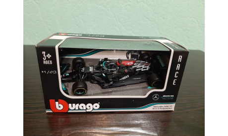 Mercedes-AMG F1 W12 #77  2021 Valtteri Bottas, масштабная модель, BBurago, scale43, Mercedes-Benz