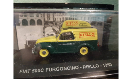 Fiat 500 C Furgoncino Riello 1959, масштабная модель, Altaya, scale43