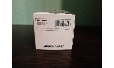 Porsche 911 GT3 R #8 VLN2 Nürburgring 2019 Iron Force, масштабная модель, Minichamps, scale43