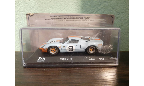 Ford GT40 Gulf #9 победитель 24h LeMans 1968, масштабная модель, Altaya Rally, 1:43, 1/43