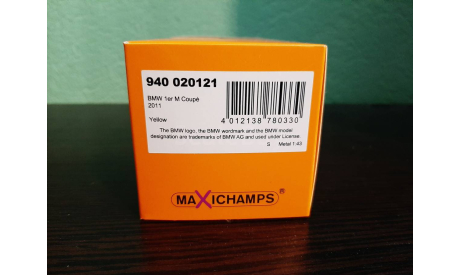 BMW 1er M Coupe 2011, масштабная модель, Minichamps, scale43