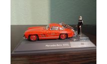 Mercedes-Benz 300SL W198 with Ski and figurine, масштабная модель, Schuco, scale43