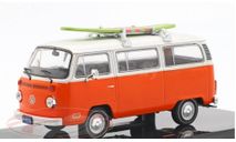 Volkswagen T2 Bus + Surfboard, масштабная модель, IXO Road (серии MOC, CLC), 1:43, 1/43