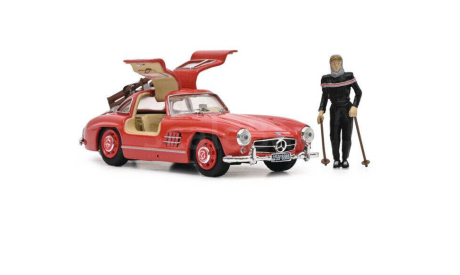 Mercedes-Benz 300SL W198 with Ski and figurine, масштабная модель, Schuco, scale43