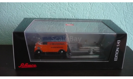 DKW Schnellaster mit Anhänger ’Büssing’ + прицеп, масштабная модель, Schuco, scale43