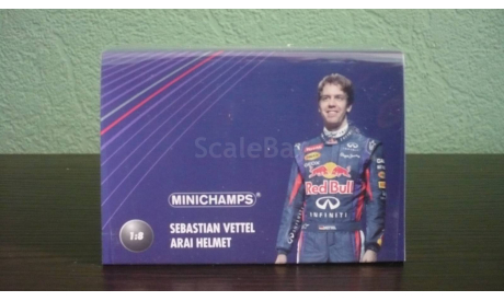 Red Bull Racing Arai Helm GP Monaco  Weltmeister Vettel 2011 Шлем 1/8, масштабная модель, Minichamps, 1:8