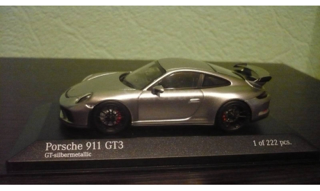 Porsche 911 (991 II) GT3 2017 silver, масштабная модель, Minichamps, 1:43, 1/43