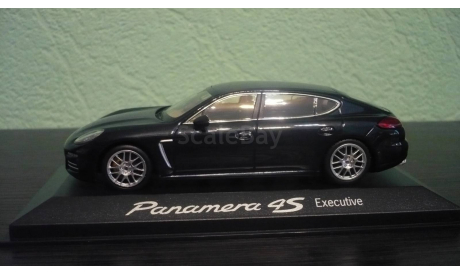 Porsche Panamera 4S Executive  2014 темный синий, масштабная модель, Minichamps, scale43