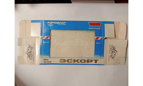 КОРОБКА ВОЛГА АЭРОФЛОТ АРТИКУЛ ПОЧТИ ИДЕАЛ, масштабная модель, scale43, ГАЗ