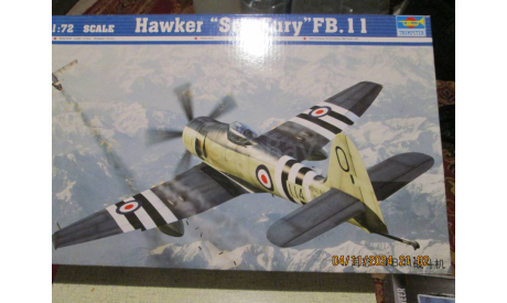 Самолёт Sea Fury FB11, сборные модели авиации, Trumpeter, scale72