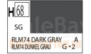 Н 68 темно-серый полуматовый краска акриловая 10мл, фототравление, декали, краски, материалы, MR.HOBBY