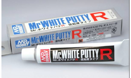 Шпаклевка Mr. WHITE PUTTY R с меньшей вязкостью Р123, фототравление, декали, краски, материалы, MR.COLOR