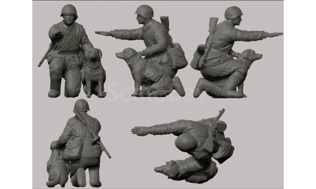 Истребители танков с собаками 1-35 звезда 3611, миниатюры, фигуры, 1:35, 1/35