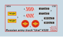 Российский армейский грузовик Урал-4320 1-35 звезда 3654 Д, сборная модель автомобиля, 1:35, 1/35
