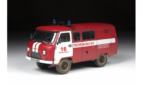 уаз 3909 пожарная служба 1-43 звезда 43001 Д, сборная модель автомобиля, 1:43, 1/43
