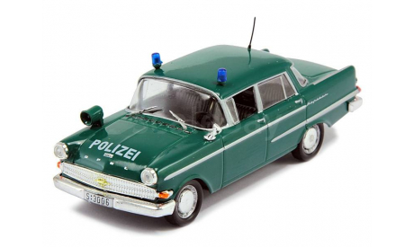 полицейские машины мира 6 opel kapitan 1960 полиция германии, масштабная модель, 1:43, 1/43