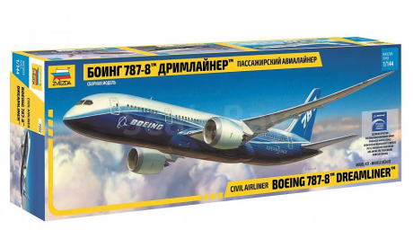 Пассажирский авиалайнер ’Боинг 787-8 Дримлайнер’ 1-144 звезда 7008, сборные модели авиации, Boeing, 1:144, 1/144