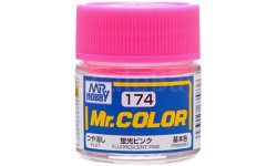 С174 краска эмалевая флуоресцентный розовый глянцевый 10мл
