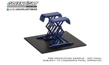 автомастерская - автомобильный подъемник ’Double Scissor Lifts’ Blue 1-43 GREENLIGHT 16160A  А, масштабная модель, 1:64, 1/64