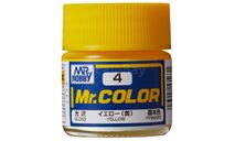 С4 краска эмалевая желтый глянцевый 10мл, фототравление, декали, краски, материалы, MR.HOBBY