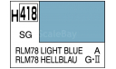 Н 418 голубой краска акриловая, фототравление, декали, краски, материалы, MR.HOBBY
