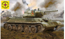 Советский танк Т-34-76 выпуск начала 1943 г. 1-35 моделист 303566, сборные модели бронетехники, танков, бтт, бронетехника, 1:35, 1/35