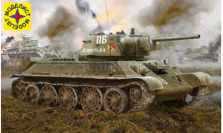 Советский танк Т-34-76 выпуск начала 1943 г. 1-35 моделист 303566