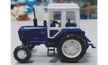 трактор МТЗ-82(металл с пл.кабиной синий) 1-43, масштабная модель трактора, мир отечественных моделей, 1:43, 1/43