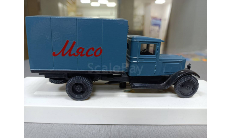 ЗИС-5 фургон мясо(синий) 1-43 ломо-авм 122-01, масштабная модель, 1:43, 1/43