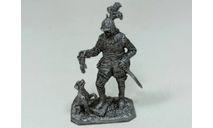 олово Германский кавалерист с собакой, 16в 127, фигурка, фигуры