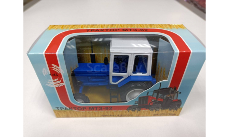 трактор МТЗ-82(ПЛАСТИК СИНИЙ)1-43, масштабная модель трактора, 1:43, 1/43