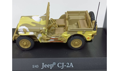 jeep cj-2a 1-43 cararama 950, масштабная модель, Bauer/Cararama/Hongwell, scale43, машина