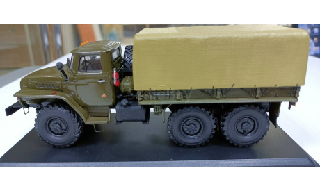 УРАЛ 43202 бортовой с тентом 1-43 аист 101012(конверсия), масштабная модель, 1:43, 1/43