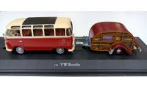vw bus samba с прицепом  1 43 cararama, масштабная модель, Volkswagen, 1:43, 1/43