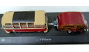 vw bus samba с прицепом  1 43 cararama, масштабная модель, Volkswagen, 1:43, 1/43