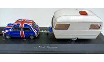 mini cooper с прицепом  1 43 cararama, масштабная модель, 1:43, 1/43