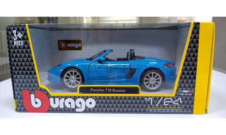 PORSCHE 718 B0XSTER 1-24 BBURAGO 21087, масштабная модель, 1:24, 1/24