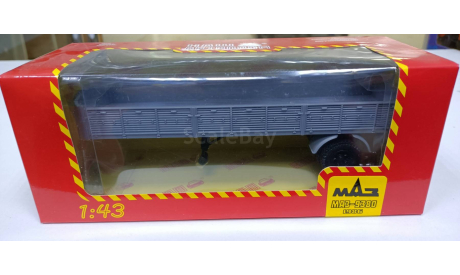 МАЗ-5205 пприцеп 1986 серый 1-43 наш автопром 8640, масштабная модель, 1:43, 1/43