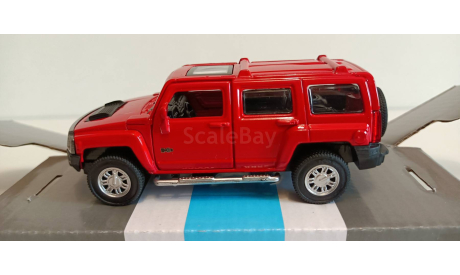 Hummer H3, красный, откр. двери, инерция,1-43 автопанорама JB1251269, масштабная модель, 1:43, 1/43