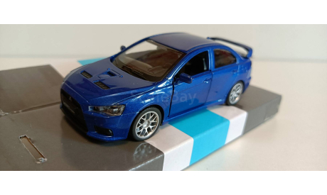 Mitsubishi Lancer Evolution, синий, откр.1-41 JB1251578, масштабная модель, автопанорама