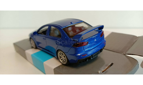 Mitsubishi Lancer Evolution, синий, откр.1-41 JB1251578, масштабная модель, автопанорама