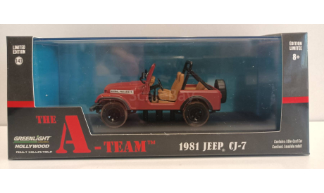 LEEP CJ-7 4х4 1981 (из телесериала ’Команда А’) 1-43 GREENLIGHT 86528 А, масштабная модель, машина, 1:43, 1/43