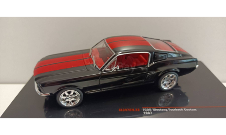 FORD Mustang Fastback 1967 Black/Red 1-43 IXO CLC478, масштабная модель, 1:43, 1/43