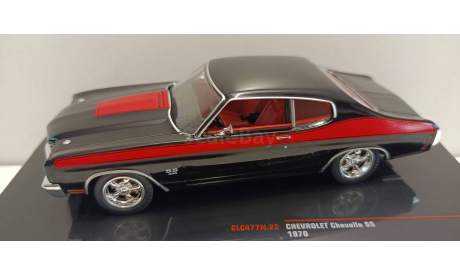 CHEVROLET Chevelle SS 1970 Black/Red 1-43 IXO CLC477, масштабная модель, 1:43, 1/43